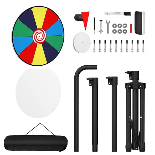 16 Spinning Prize Wheel 10 Slots Color Roulette Spinner With Adjustable Folding Tripod Floor Stand Includes Marker And Eraserplay Fortune Spin Game At Trade Show Carnival 4