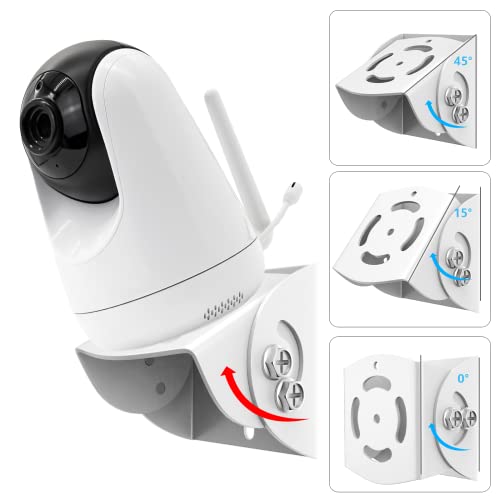 2 Pack Adjustable Angle Wall Mount For Baby Monitor For Motorola Vava Arlo Hellobaby Babysense Monitor Easy Installation Wall Mount Only 2