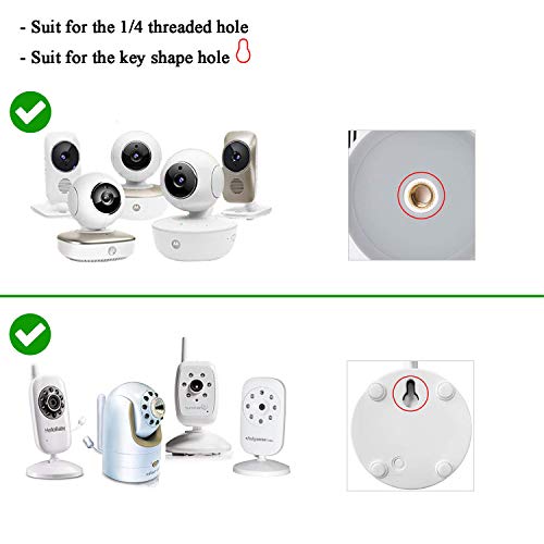 2 Pack Adjustable Angle Wall Mount For Baby Monitor For Motorola Vava Arlo Hellobaby Babysense Monitor Easy Installation Wall Mount Only 4