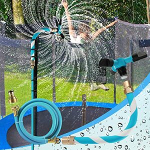 Aoji Trampoline Sprinkler For Outdoor Kids Trampoline Backyard Water Yard Sprinkler Sport Summer Water Toys For Boys Girls 492 Ft
