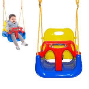 Ausale Kids Swing Seat 3 In 1 Multifunctional Swings Infants To Teens Swing For Kindergarten Playground Family Indoor Outdoor Blue