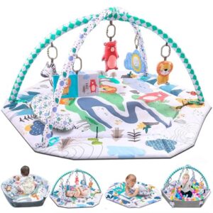 Baby Gym Play Mat Bellababy 10 In 1 Baby Gym Activity Play Mat Ball Pit With High Contrast Toys Self Discovery Mirror Tummy Time Pillow For Sensory And Motor Skill Development