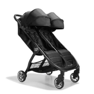 Baby Jogger Australia City Tour 2 Double Stroller Pitch Black Prams Strollers Twins Super Lightweight Compact Fold Travel Pram Lightweight And Compact Uv50 Canopy
