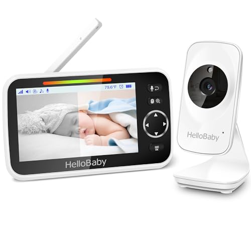 Baby Monitorhellobaby Remote Pan Tilt Zoom Baby Monitor With Camera And Audionight Version Temperature Sensor 2 Way Audioclock Alarmdigital Zoom1000 Ft 50