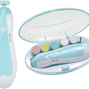 Baby Nail Trimmer File Lt Safe Electric Nail Clippers Kit For Newborn Infant Toddler Kids Toes And Fingernails Care Polish And Trim Blue