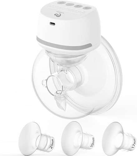 Bellababy Hands Free Breast Pump Wearable Wireless Pump Upgraded With Comfortable Flange 17mm 19mm 21mm Inserts Low Noise 4 Modes 6 Levels Suction 24mm Flanges 1 Pack