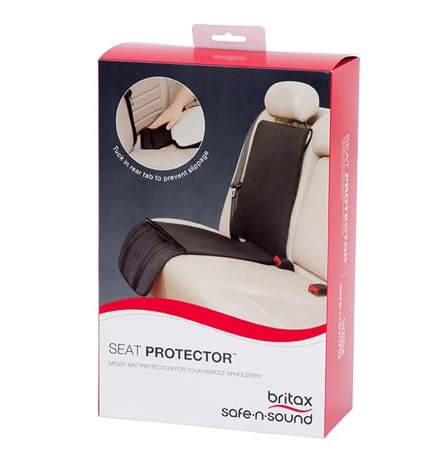 Britax Vehicle Seat Protector Machine Washable Padded Car Seat Protector With Mesh Organiser Pockets Black 0278