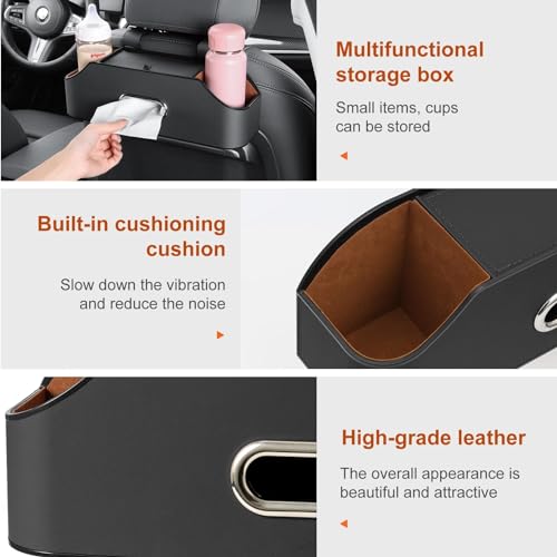 Car Back Seat Organizer With 2 Drink Cup Holder Tissue Box And Storage Box Hook Multi Functional Storage Great For Kids And Travel Car Seat Organiser Car Back Seat Organiser Car Cup Holder 4