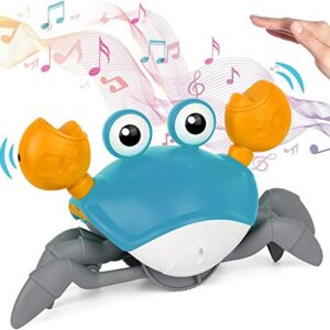 Crawling Crab Baby Toy Infant Electronic Light Up Crab Crawling Toys With Music And Lights For Kids Baby Interactive Toys Electronic Pet Toys For Boys And Girls Learning
