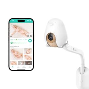 Cuboai Plus Smart Baby Monitor With Wall Mount Sleep Safety Alerts For Covered Face Danger Zone Sleep Analytics 1080p Hd Night Vision Camera 2 Way Audio Cry Temperature Detection