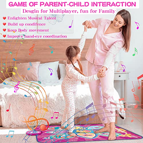 Dance Mat Toys For Girls Upgraded Electronic Music Dance Game Pad With 7 Game Modes Built In Music Adjustable Volume Dance Led Lights Christmas Birthday Gifts For 3 4 5 6 7 8 9 Year Old Girls 4