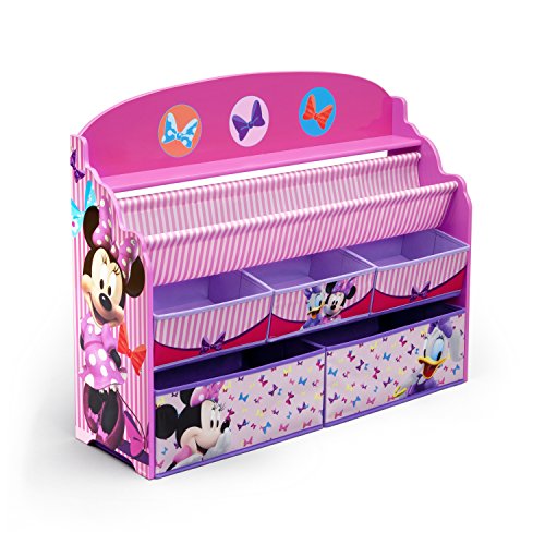 Delta Children Deluxe Book Toy Organizer Disney Minnie Mouse