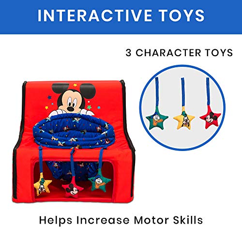Delta Children Disney Mickey Mouse Sit N Play Portable Activity Seat For Babies By Floor Seat For Infants 175x21x14 Inch Pack Of 1 3