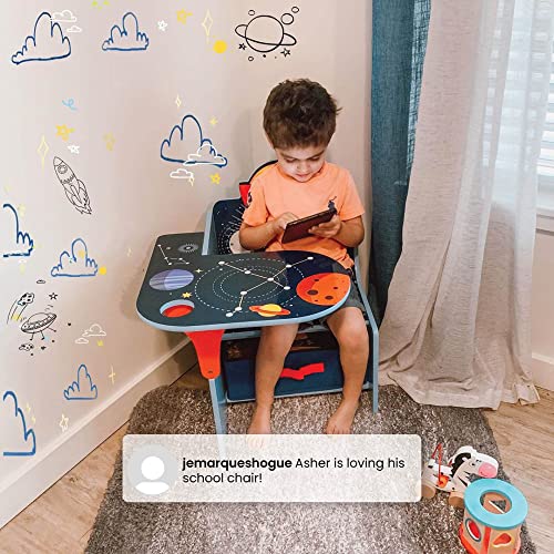 Delta Children Space Adventures Chair Desk With Storage Bin Blue 4