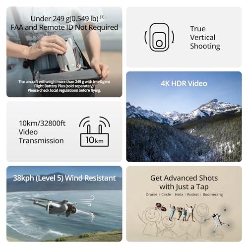 Dji Mini 3 Dji Rc Lightweight And Foldable Mini Camera Drone With 4k Hdr Video 38 Min Flight Time True Vertical Shooting And Intelligent Features Gray 2