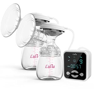 Double Electric Breast Pumpportable Dual Breastfeeding Pump 4 Modes 9 Levels Rechargeable Breast Milk Pump Led Display Bpa Free With 2000mah Batter Travelhome Backflow Protector Level Bpa Free