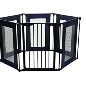 Dreambaby Brooklyn Converta 3 In 1 Play Pen Baby Safety Gate With 6 Configurable Mesh Sides Panels Fireguard Room Divider Fits Opening Up To 38m Wide 74cm Tall Black Model F2031bb