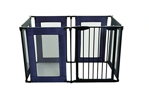 Dreambaby Brooklyn Converta 3 In 1 Play Pen Baby Safety Gate With 6 Configurable Mesh Sides Panels Fireguard Room Divider Fits Opening Up To 38m Wide 74cm Tall Black Model F2031bb 4