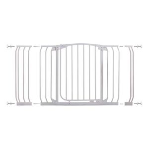 Dreambaby Chelsea Extra Wide Hallway Baby Security Gate Set With 9cm 18cm Extensions Dual Locking Feature Mechanism Fits Opening 975cm 133cm Wide 75cm Tall White