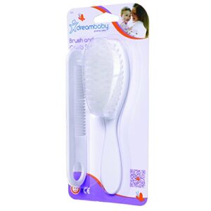 Dreambaby Soft Bristles Brush And Comb Set Essential Baby Grooming Kit For Newborns Toddlers White