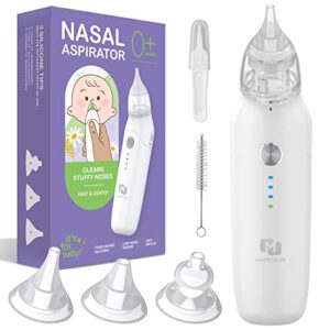 Electric Nasal Aspirator For Baby Nose Sucker3 Different Nose Suction Nozzles 3 Modes Snot Sucker For Baby Deeply Nose Cleaner The Booger Mucus Snotbabies Toddlers Newborn Essentials White