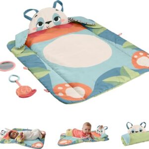 Fisher Price Baby Activity Play Mat Planet Friends Roly Poly Panda With 2 Toys For Newborn Tummy Time Play