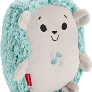 Fisher-Price Baby Toy Calming Vibes Hedgehog Soother Plush Sound Machine with Music & Vibrations for Newborns from Birth+