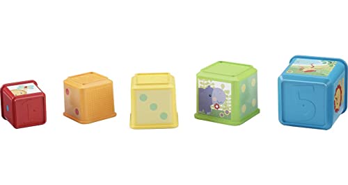 Fisher Price Stack Explore Blocks Set Of 5 Baby Stacking And Nesting Toys For Infants Ages 6 Months And Up 4