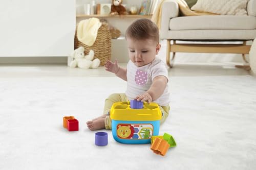 Fisher Price Stacking Toy Babys First Blocks Set Of 10 Shapes For Sorting Play For Infants Ages 6 Months 2