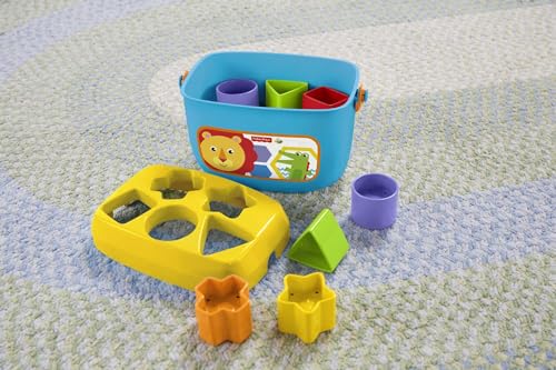 Fisher Price Stacking Toy Babys First Blocks Set Of 10 Shapes For Sorting Play For Infants Ages 6 Months 3