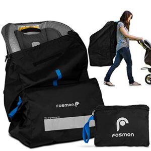 Fosmon Infant Car Seat Travel Bag For Airplane Nylon Backpack Style Padded Adjustable Shoulder Strap Drawstring Airline Gate Check Bag For Infant Car Seats Baby Carrier Booster Universal Size