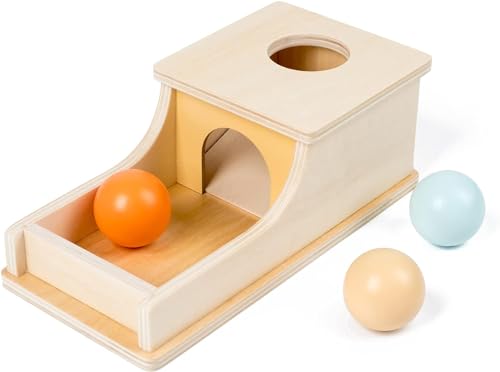 Hengyan Edition Montessori Toys For Babies 6 12 Months Object Permanence Box Wooden Ball Drop Toy Play For 6 Month 1 2 3 Year Old Toddlers Infant Early Age Toy 2