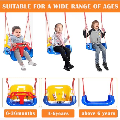 Homkai Kids Swing Set 3 In 1 Swings With Foldable Heavy Duty Metal Frame Stand Non Slip Swing Seat For Toddler Baby Jumper Indoor Outdoor Garden Playground Easy To Assemble Store 2