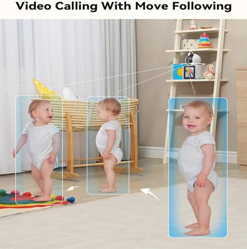 Indoor Home Security Camera 1080p Two Way Video Camera With 28 Monitor And Audio Pet Camera With Phone App Motion Detection Night Vision Pan Tilt 128g Card Cloud Storage For Baby Elderly 4