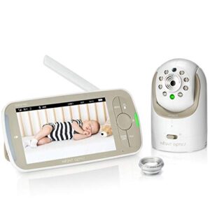 Infant Optics DXR-8 PRO Video Baby Monitor, 720P HD Resolution 5" Display, Patented A.N.R. (Active Noise Reduction), No WiFi, Pan Tilt Zoom, and Interchangeable Lenses