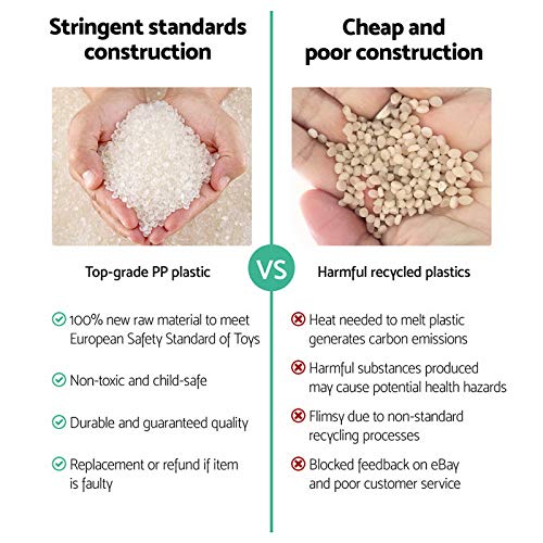 Keezi Kids Slide Swing Set With Basketball Hoop 3 In 1 Climbing Frame Cubby House Toddler Fold Up Cardboard Slides Playground Outdoor Indoor Activity Sports Center Gym Sticker Pump 3