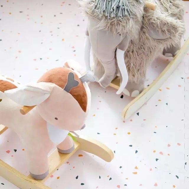 L Il Koala Baby Play Mat Floor Gym 6ft X 4ft Terrazzo Print Thick Non Toxic Foam Interlocking Crawling Mat For Tummy Time 4