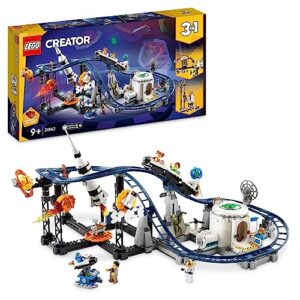 Lego Creator Space Roller Coaster 31142 Building Toy Set For Ages 9 A Roller Coaster Drop Tower And Merry Go Round