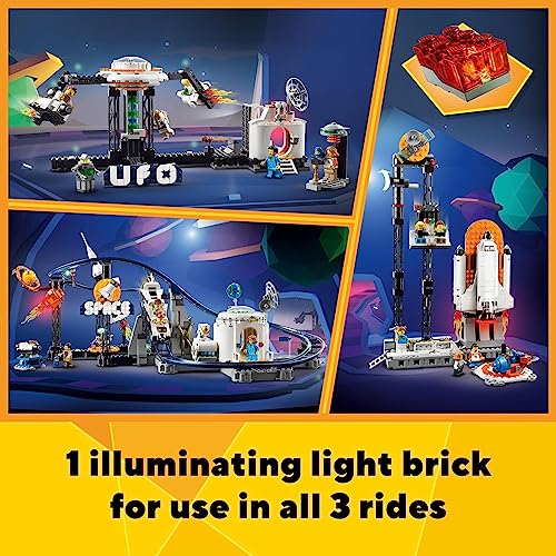 Lego Creator Space Roller Coaster 31142 Building Toy Set For Ages 9 A Roller Coaster Drop Tower And Merry Go Round 4