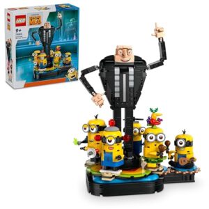 Lego Despicable Me Brick Built Gru And Minions 75582 Buildable Film Character Toys For Kidsdancing Figures Playsetplay And Display Birthday Toy For Boys And Girls
