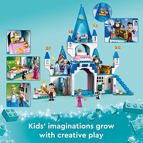 Lego Disney Cinderella And Prince Charmings Castle 43206 Building Kit Designed For Imaginative Play For Ages 5 3