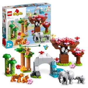 LEGO® DUPLO® Wild Animals of Asia 10974 Building Toy; Wildlife Playset for Toddlers and Preschoolers Aged 2+