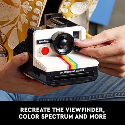 Lego Ideas Polaroid Onestep Sx 70 Camera Set For Adults Collectible Vintage Film Camera Model Kit With Details Relaxing Arts Crafts Activity For Women And Men Diy Desk Decor Accessory 21345 3