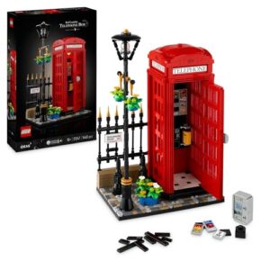 Lego Ideas Red London Telephone Box Model Building Kit For Adultsmobile Phone Stand Collectible Architecture Set And Souvenirhome Or Office Desk Decor Arts Craft Activity For Men Women 21347