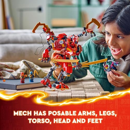 Lego Ninjago Kais Ninja Climber Mech 71812 Adventure Toy Set For Kids With Buildable Figure And 4 Minifigures For Boys And Girls Aged 9 Years Old And Over Who Love Independent Play 4