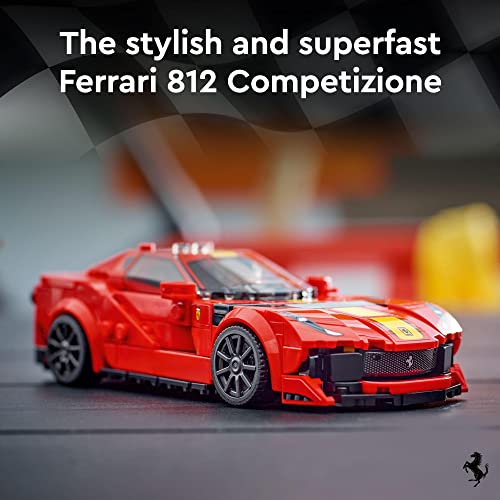 Lego Speed Champions Ferrari 812 Competizione 76914 Sports Car Collectible Model Kit Building Toy Set For Vehicle Fans And Kids Aged 9 Includes Racing Car Driver Minifigure 2