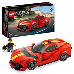Lego Speed Champions Ferrari 812 Competizione 76914 Sports Car Collectible Model Kit Building Toy Set For Vehicle Fans And Kids Aged 9 Includes Racing Car Driver Minifigure