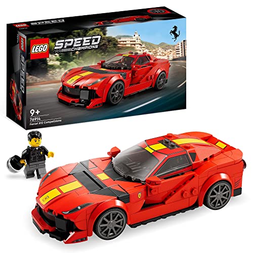 Lego Speed Champions Ferrari 812 Competizione 76914 Sports Car Collectible Model Kit Building Toy Set For Vehicle Fans And Kids Aged 9 Includes Racing Car Driver Minifigure