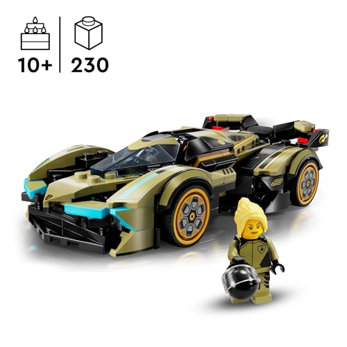 Lego Speed Champions Lamborghini Lambo V12 Vision Gt Super Car Toy For 10 Plus Year Old Boys Girls Kids Toy Vehicle Model Building Kit With A Driver Minifigure For Racing Fans 76923 2
