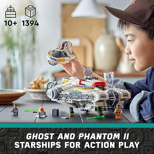 Lego Star Wars Ghost Phantom Ii Building Toy2 Buildable Star Ship Kids Toys For 10 Plus Year Boys Girls And Ahsoka Fans 5 Minifigures Including Jacen Syndulla And A Chopper Droid Figure 75357 2